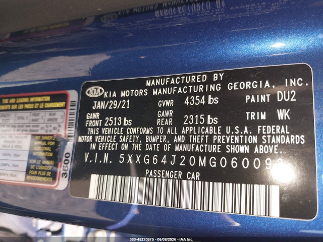 2021 KIA K5 GT-LINE photo 9
