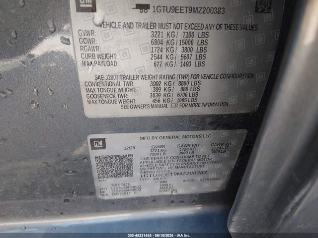 2021 GMC SIERRA 1500 4WD SHORT BOX AT4 — фото 9
