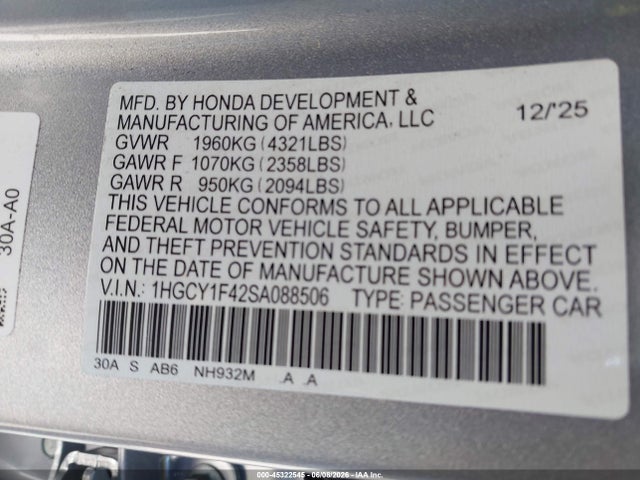 صورة 9 لـ 2025 Honda ACCORD SE