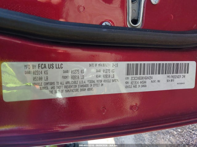 2019 DODGE CHARGER SXT RWD 9