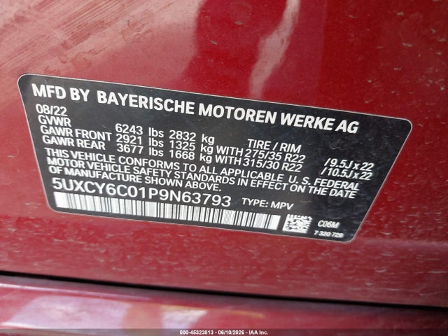 2023 BMW X6 XDRIVE40I 9