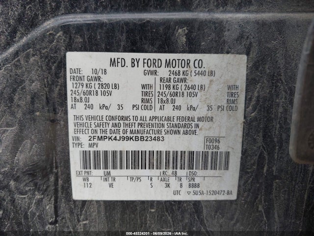 2019 FORD EDGE SEL 9