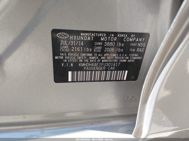 2015 Hyundai ELANTRA SE 照片 9