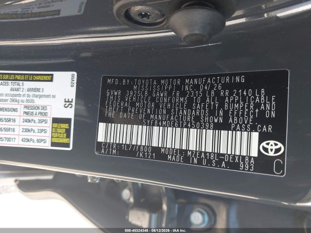 2026 TOYOTA COROLLA LE 9