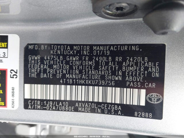 صورة 9 لـ 2019 Toyota CAMRY XLE