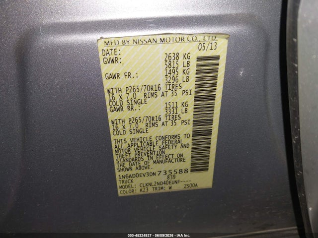 2013 Nissan FRONTIER SV photo 9