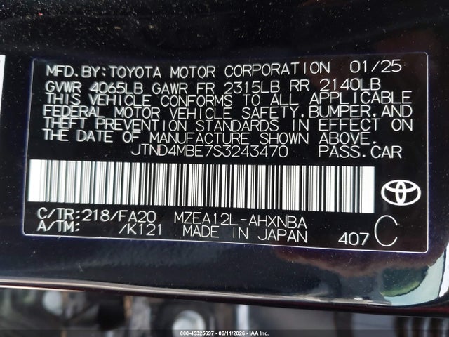 2025 Toyota COROLLA SE photo 9