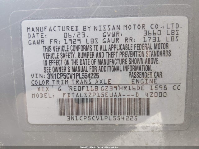 2023 NISSAN KICKS SV XTRONIC CVT 9