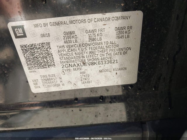 2019 CHEVROLET EQUINOX LT 9