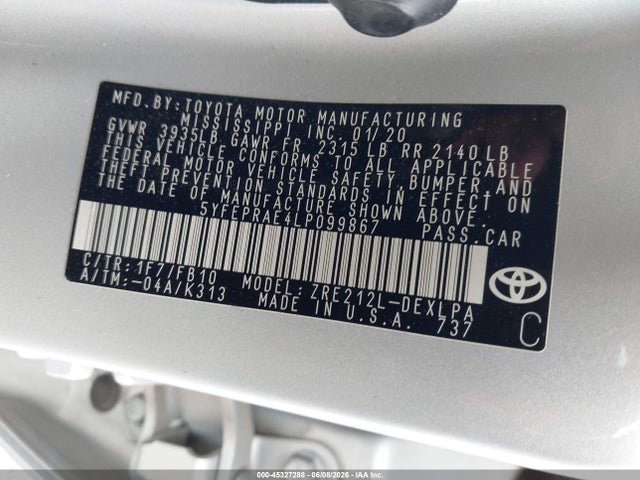 2020 Toyota COROLLA LE 照片 9
