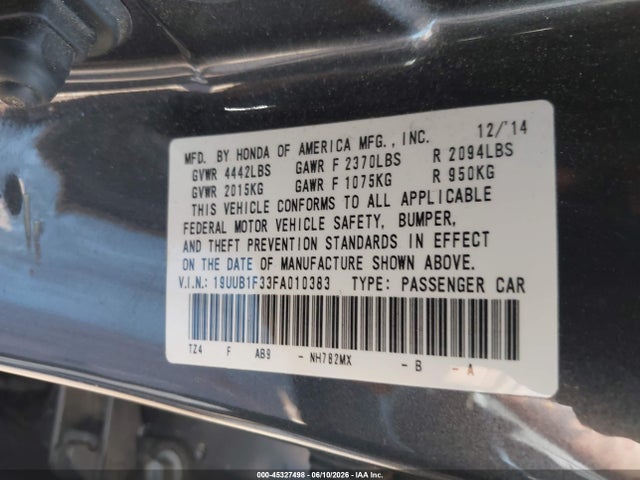 2015 Acura TLX 照片 9