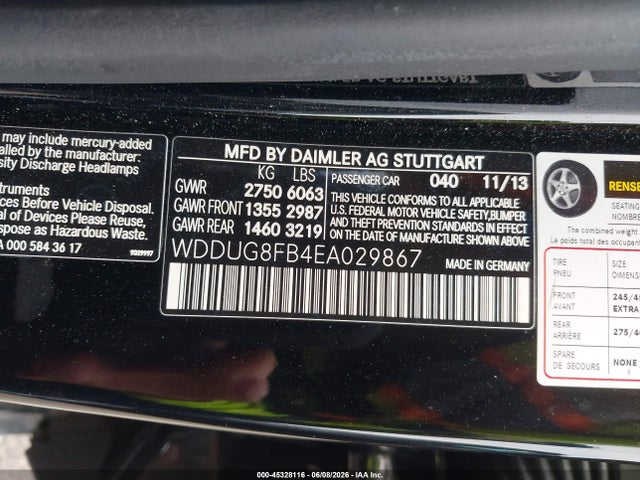 صورة 9 لـ 2014 Mercedes-BENZ S 550 4MATIC