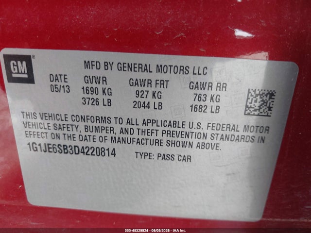2013 Chevrolet SONIC LTZ AUTO 照片 9
