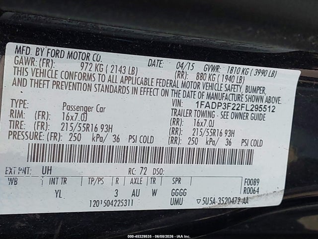 صورة 9 لـ 2015 FORD FOCUS SE