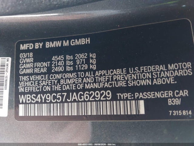 2018 BMW M4 照片 9