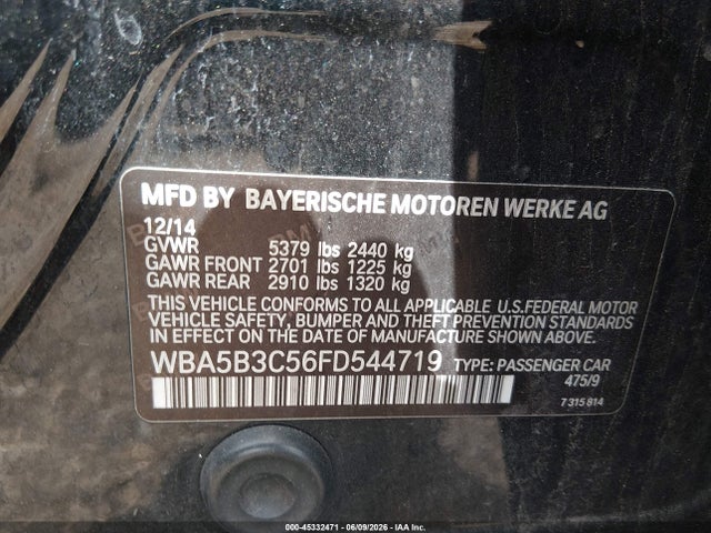 2015 BMW 535I XDRIVE photo 9