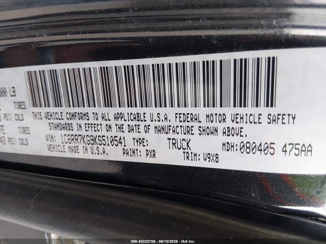 2019 RAM 1500 CLASSIC TRADESMAN 4X4 5'7 BOX photo 9