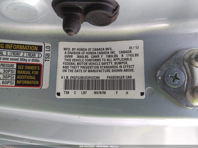 صورة 9 لـ 2012 Honda CIVIC LX