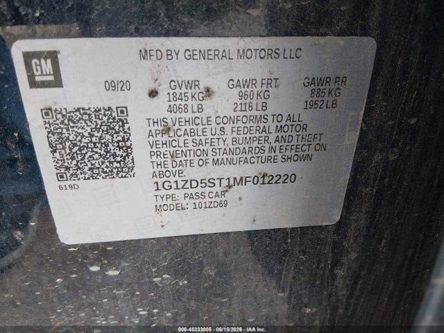 صورة 9 لـ 2021 Chevrolet MALIBU FWD LT