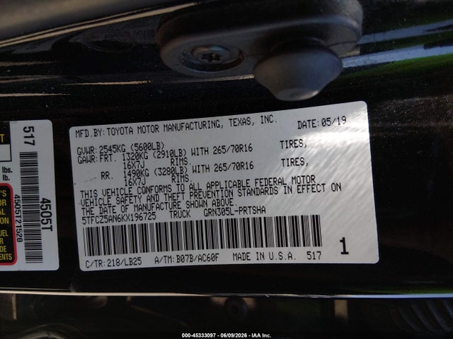 صورة 9 لـ 2019 Toyota TACOMA TRD PRO