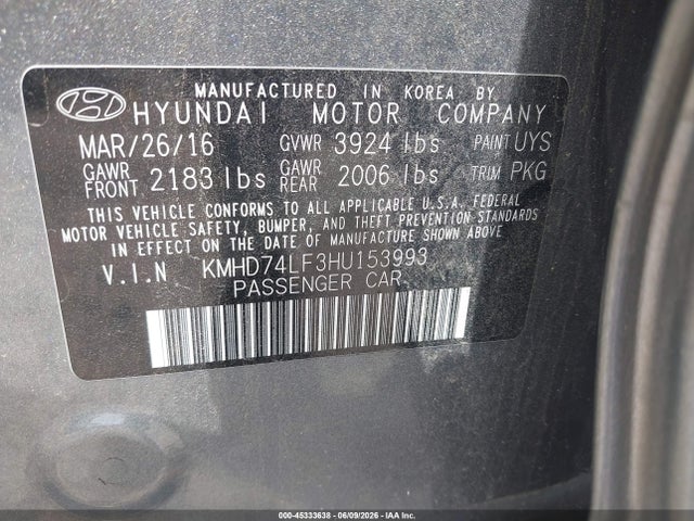 صورة 9 لـ 2017 Hyundai ELANTRA SE