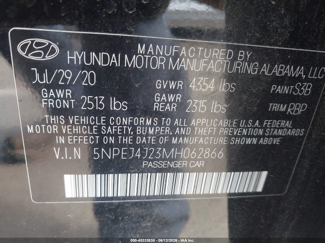 2021 Hyundai SONATA SEL PLUS — миниатюра 9