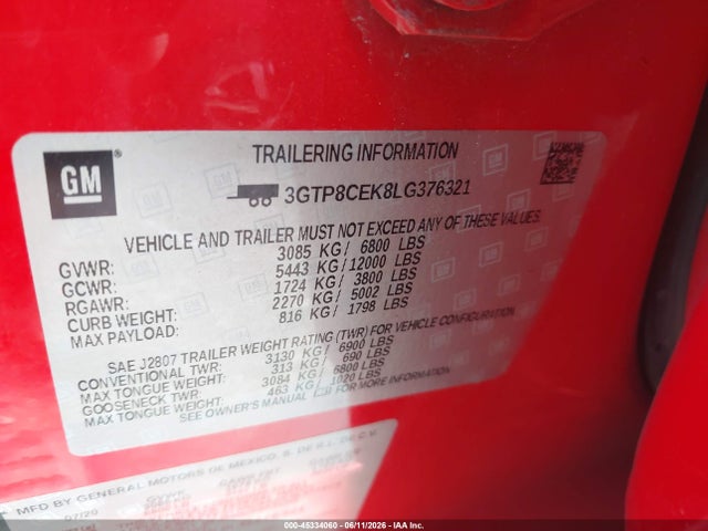 صورة 9 لـ 2020 GMC SIERRA 1500 2WD SHORT BOX ELEVATION