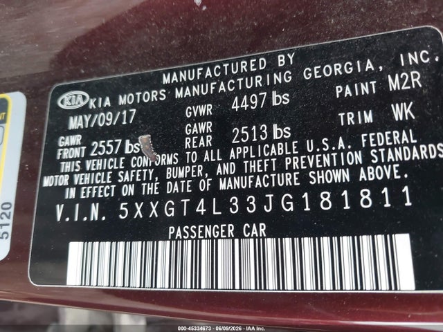 2018 KIA OPTIMA LX 照片 9