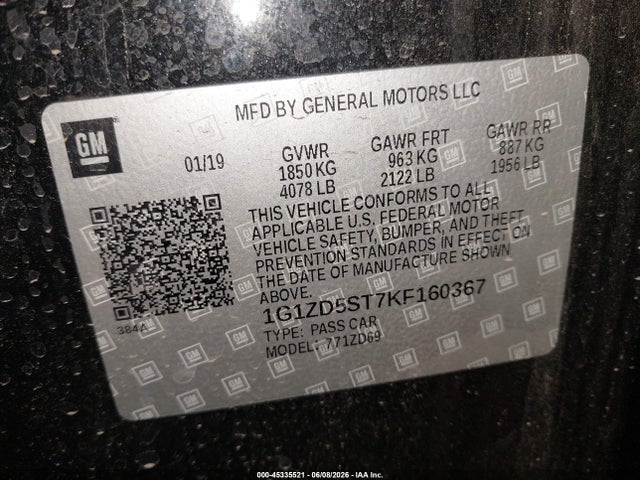 2019 Chevrolet MALIBU LT 照片 9