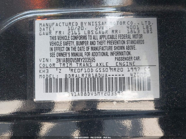 2021 NISSAN SENTRA SR XTRONIC CVT 9