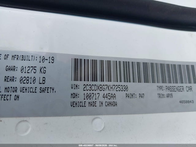 صورة 9 لـ 2019 Dodge CHARGER SXT RWD
