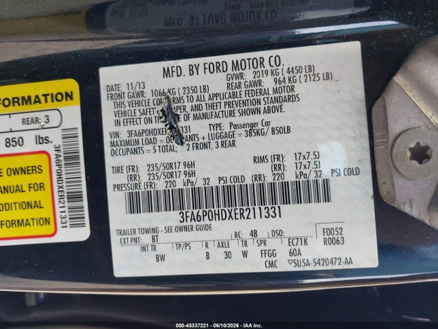 2014 FORD FUSION SE — фото 9