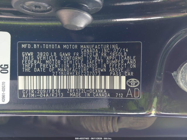 2014 Toyota COROLLA LE 照片 9