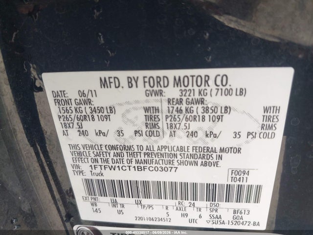 صورة مصغرة 9 لـ 2011 FORD F-150 XLT