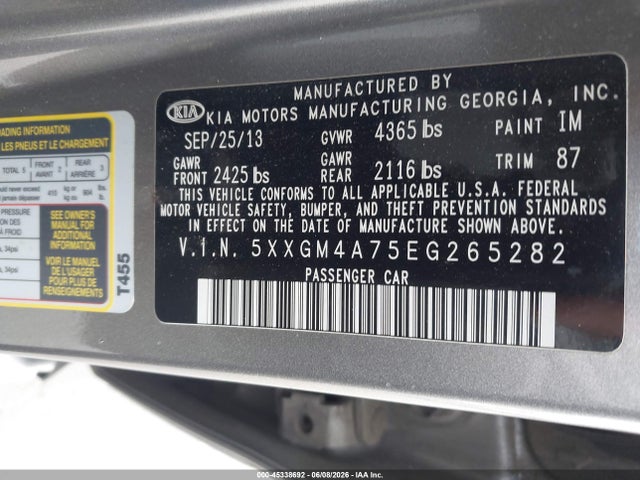 2014 KIA OPTIMA LX photo 9