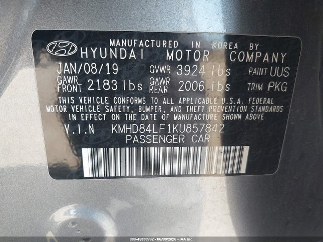 2019 Hyundai ELANTRA VALUE EDITION — фото 9
