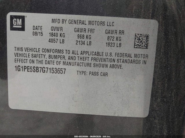 2016 Chevrolet CRUZE LIMITED 1LT AUTO 照片 9