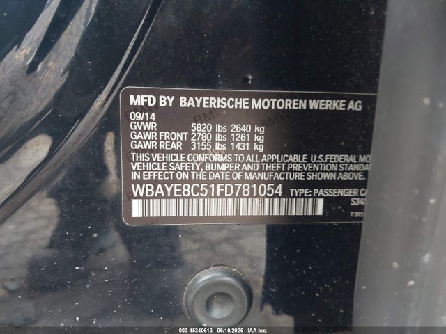 2015 BMW 750LI 照片 9