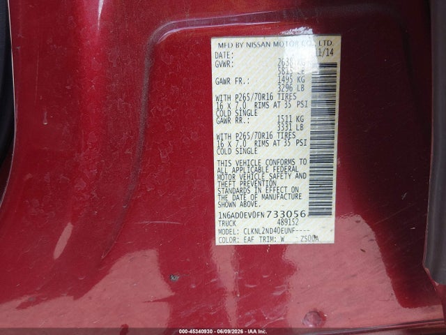 صورة 9 لـ 2015 Nissan FRONTIER SV