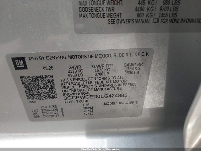 صورة 9 لـ 2020 Chevrolet SILVERADO 1500 2WD SHORT BED LT