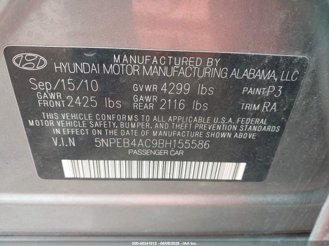صورة 9 لـ 2011 Hyundai SONATA GLS
