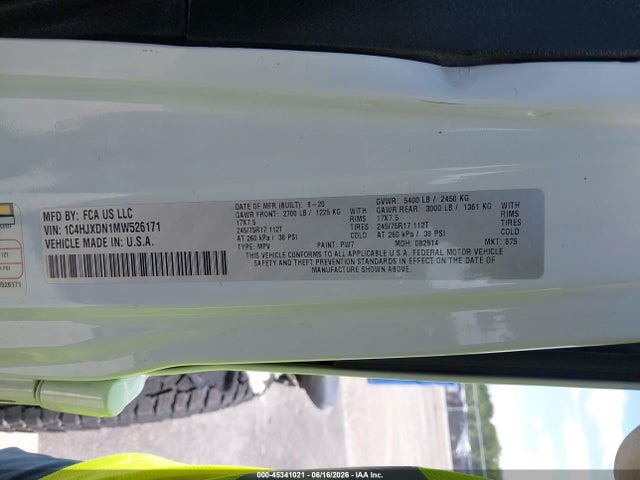 2021 JEEP WRANGLER UNLIMITED SPORT S 4X4 9