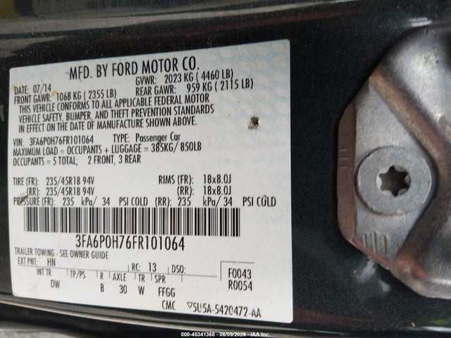 صورة 9 لـ 2015 FORD FUSION SE
