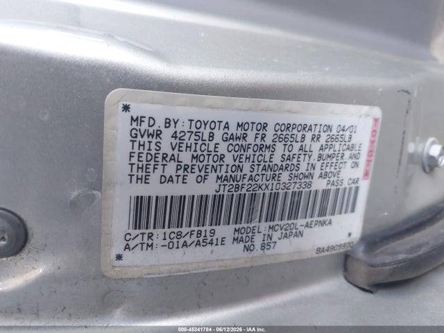 2001 Toyota CAMRY LE V6 photo 9