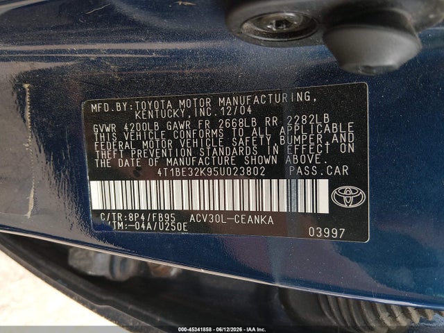 2005 Toyota CAMRY LE 照片 9