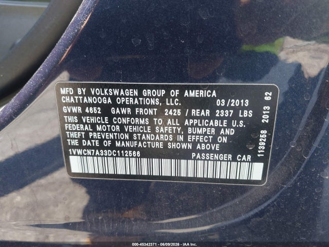 2013 Volkswagen PASSAT 2.0L TDI SEL PREMIUM 照片 9