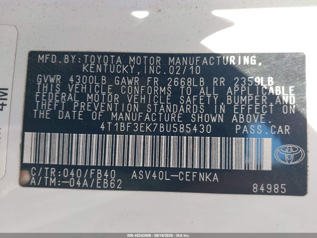 صورة 9 لـ 2011 Toyota CAMRY