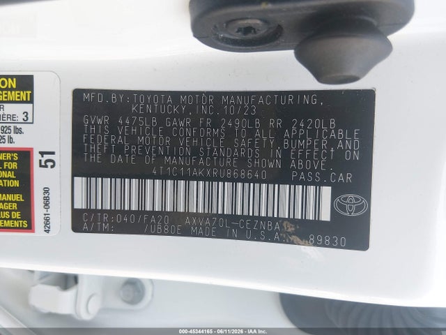 2024 Toyota CAMRY LE photo 9