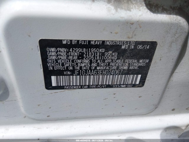 2014 Subaru IMPREZA 2.0I — фото 9