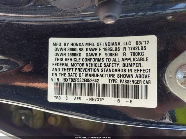 2012 Honda CIVIC LX photo 9